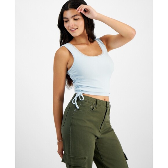 Planet Heart Juniors' Seamless Side-Tie Tank - Baby Blue, S - Picture 1 of 1